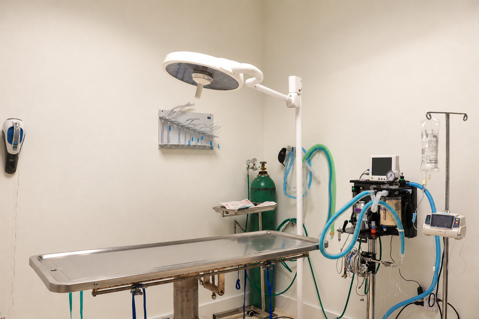 Exam and surgery room at Kendall Animal Clinic in Kendall, FL